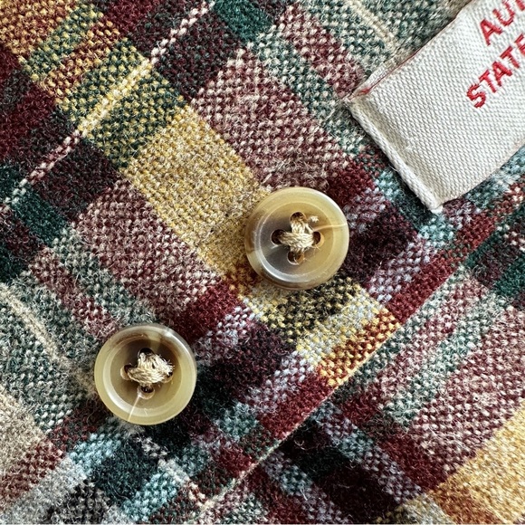 Pendleton Lodge Shirt Mens Large Brown Tartan Flannel 100% Wool Long Sleeves - Picture 7 of 13